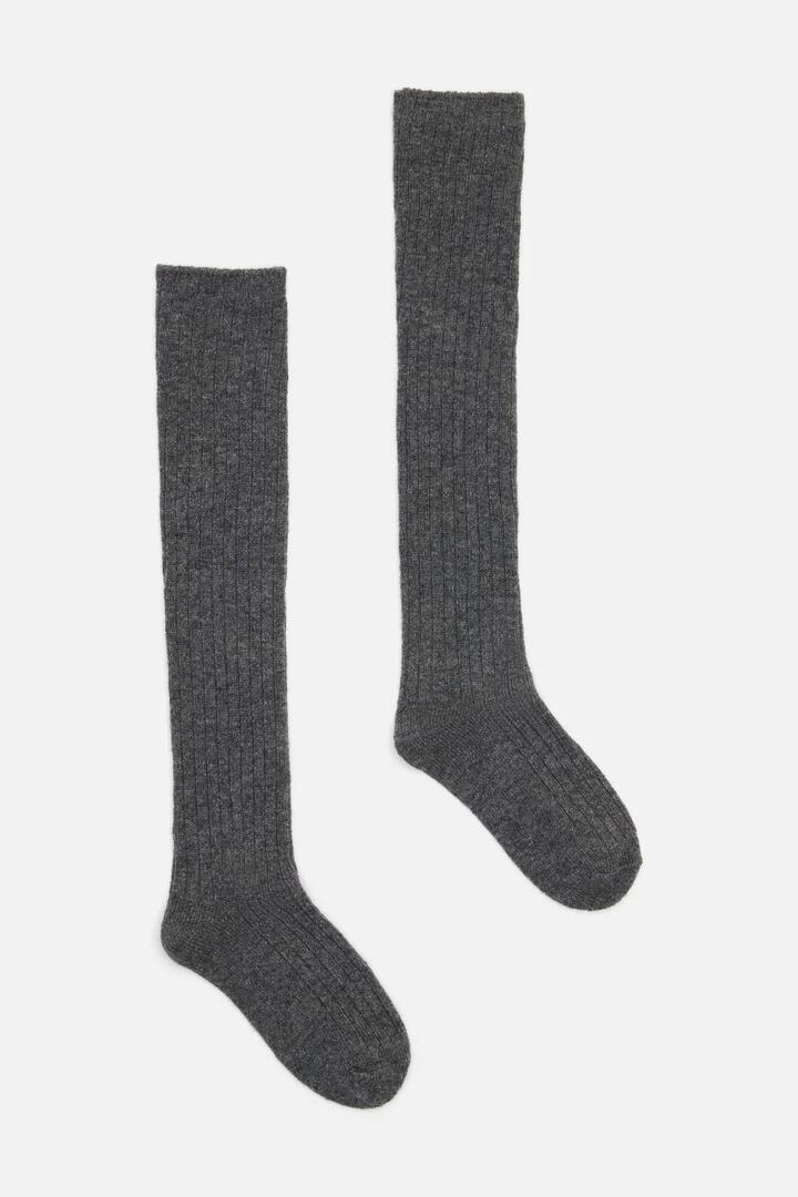 Image of Socks. Productname: Grey Long Rib Sock in Grey colour by brand - Princess Highway