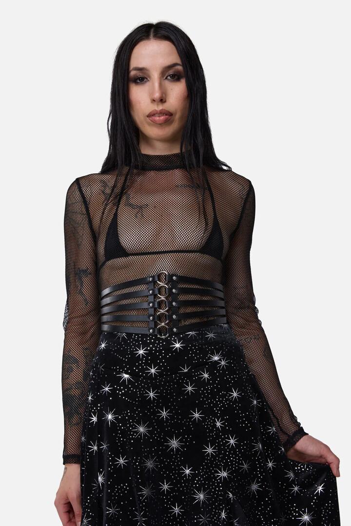 Image of Belts. Productname: Cage Ring Waist Belt in Black colour by brand - Dangerfield