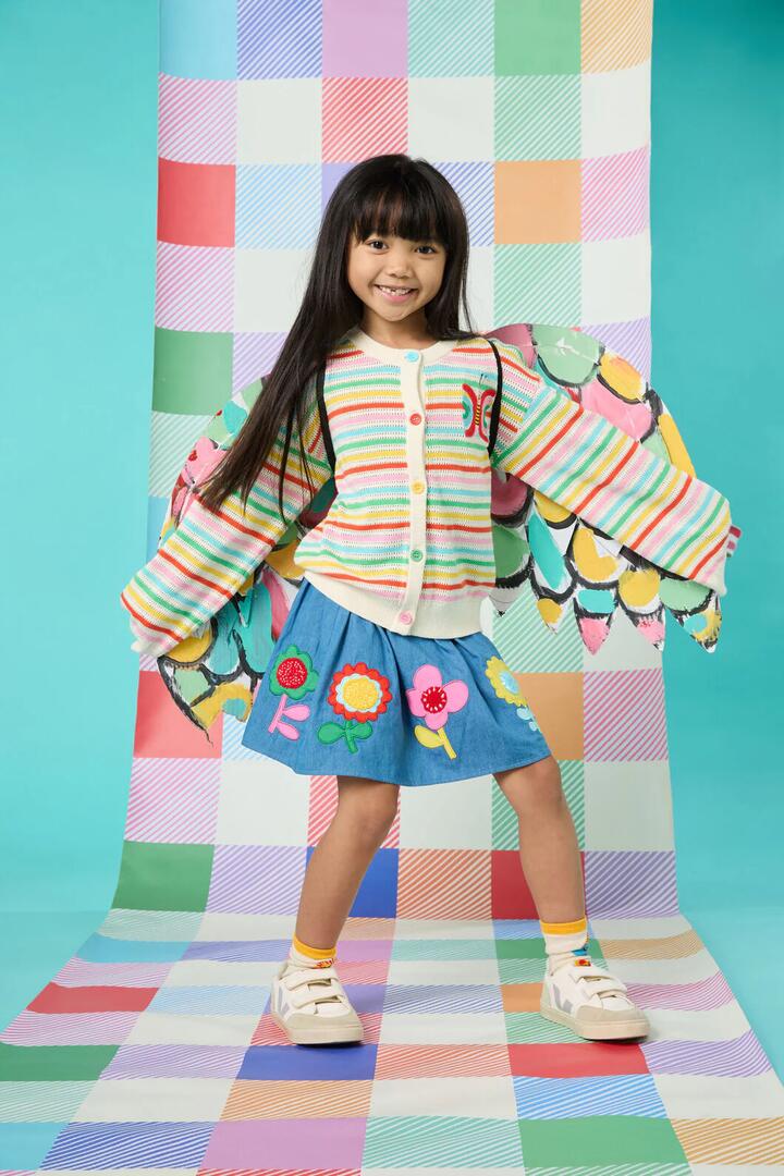 Image of Cardigans. Product name - Butterfly Kids Cardigan in Multi colour by brand - Gorman