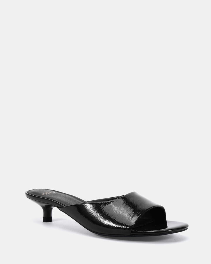 Image of Heels. Productname: Zori: Black Patent - Women's High Fashion in Black colour by brand - Novo