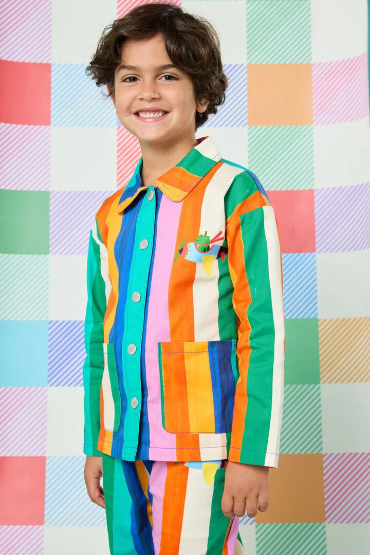 Image of Coats & Jackets. Product name - Painted Stripe Kids Jacket in Multi colour by brand - Gorman