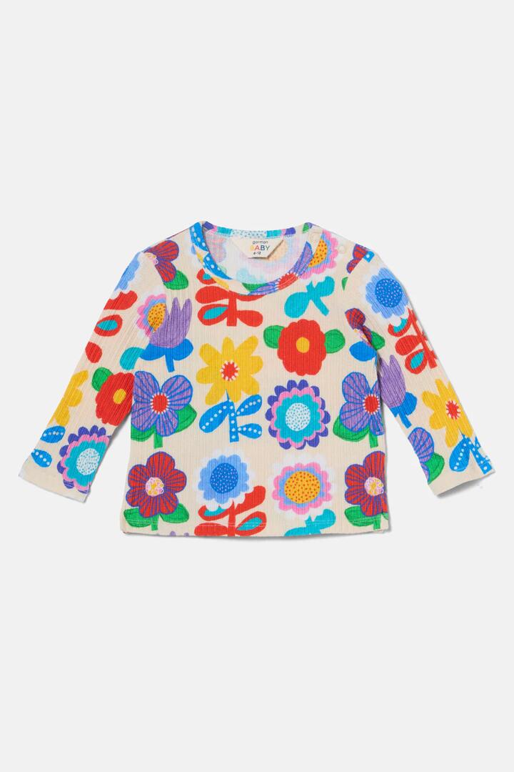 Image of T-Shirts. Productname: Geo Floral Baby T-Shirt in Cream colour by brand - Gorman