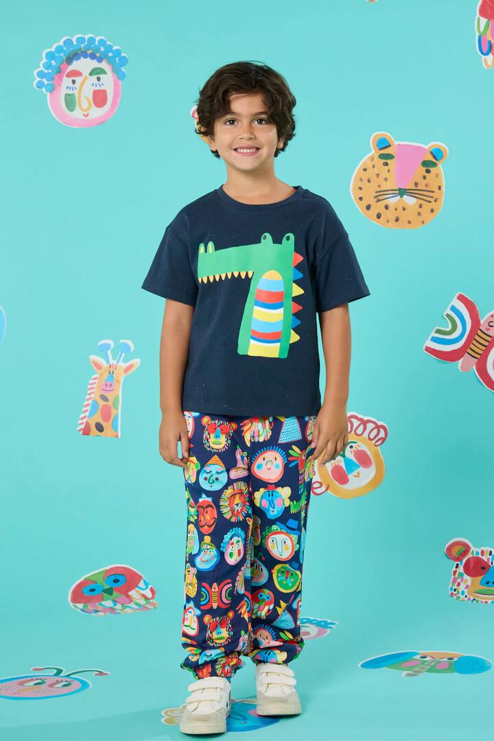 Image of T-Shirts. Productname: Croc Guy Kids T-Shirt in Navy colour by brand - Gorman