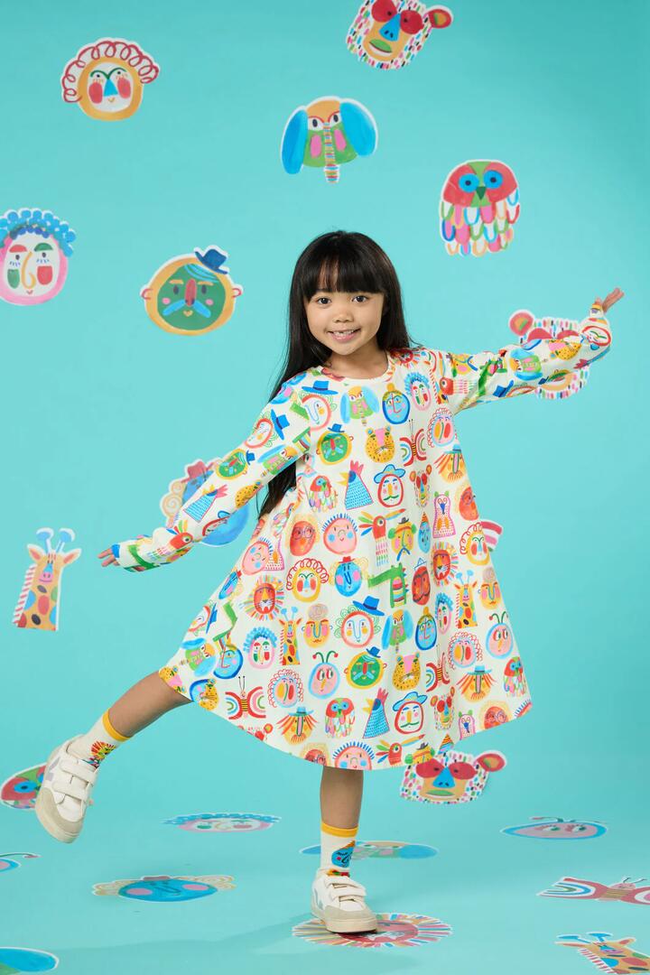 Image of Dresses. Product name - Gallery Kids Dress in Cream colour by brand - Gorman
