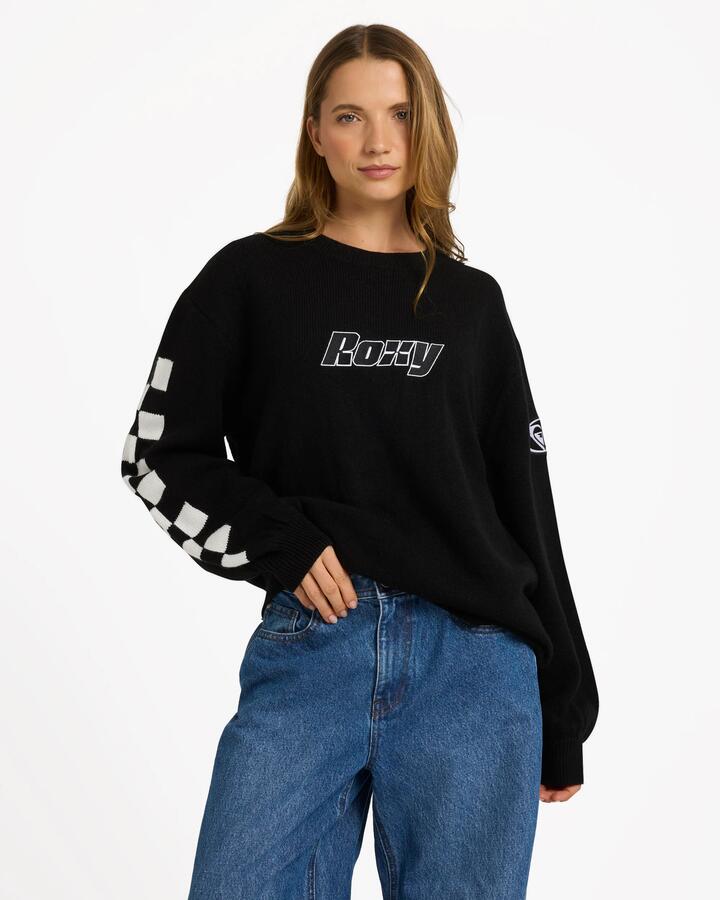 Image of Accessories. Product name - Roxy Womens Surf90 Crew Neck Black in Black colour by brand - Roxy