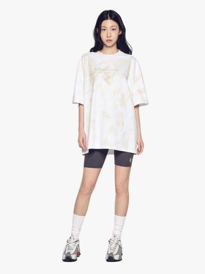 Image of T-Shirts. Productname: ADLV Dirty Washed T-Shirt in White colour by brand - ADLV