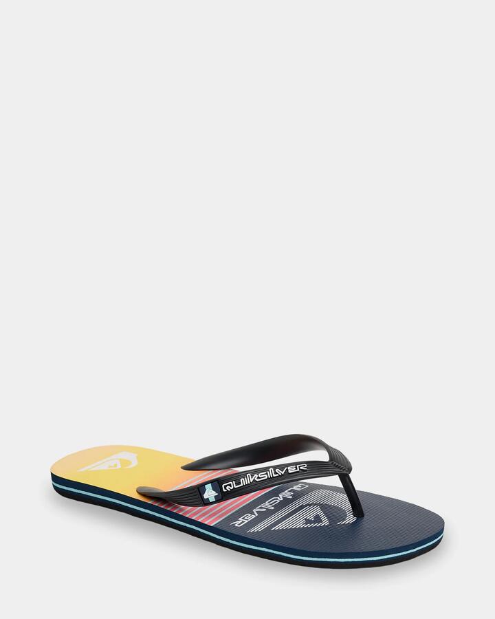 Image of Sandals. Product name - Quiksilver Mens Moncata Thongs Yellow/Black in Yellow/Black colour by brand - Quiksilver