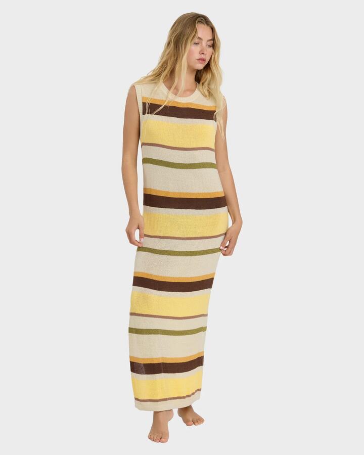 Image of Dresses. Product name - Billabong Womens Those Days Knit Maxi Dress White Cap in White Cap colour by brand - Billabong
