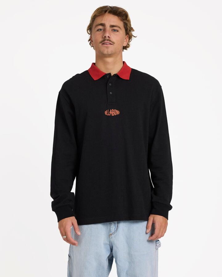 Image of Accessories. Productname: Billabong Otis Ls Rugby Black - in Black colour by brand - Billabong