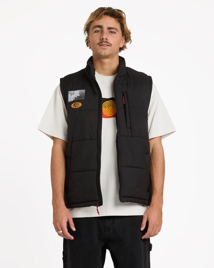 Image of Shoes. Productname: Billabong Otis Canvas Puffer Vest Black - in Black colour by brand - Billabong