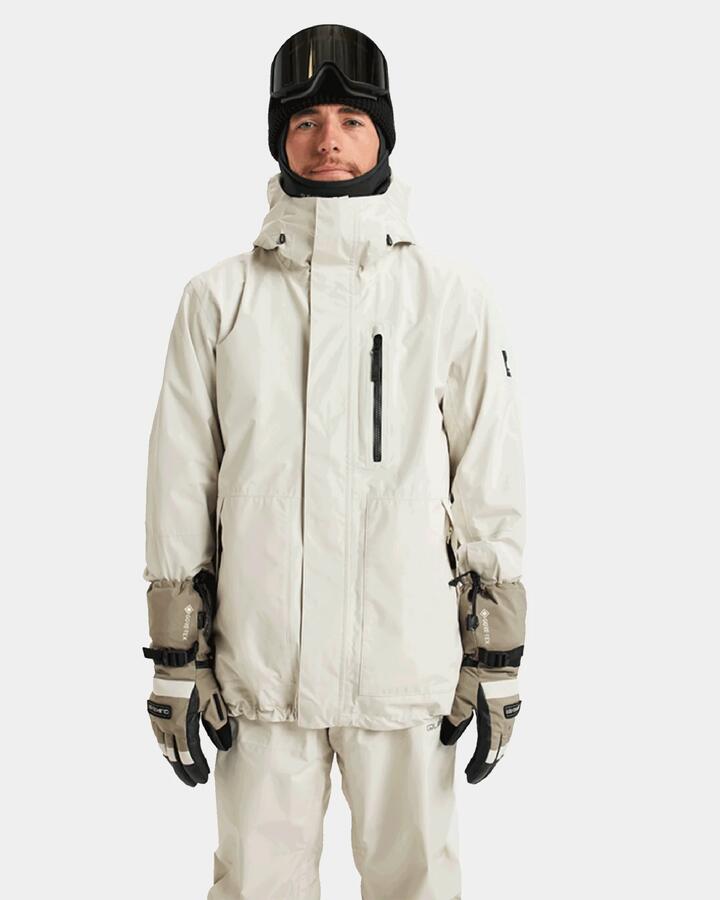 Image of Coats & Jackets. Productname: Quiksilver Mens Mission Gore-Tex Snow Jacket Bone - in Bone colour by brand - Quiksilver