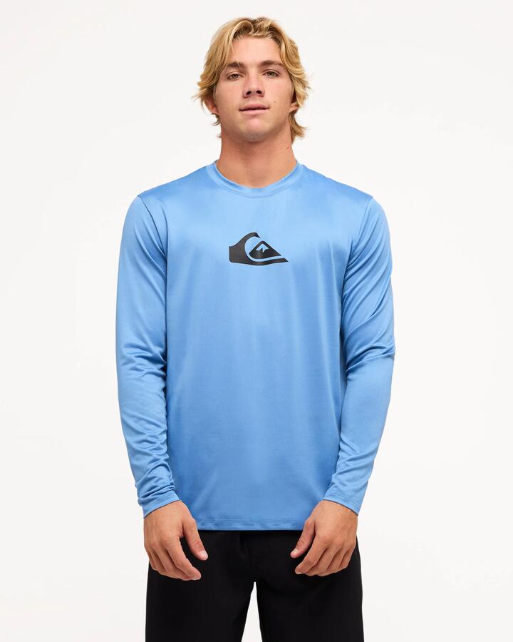Image of Shirts. Product name - Quiksilver Mens Solid Streak Surf Shirt Riviera in Riviera colour by brand - Quiksilver