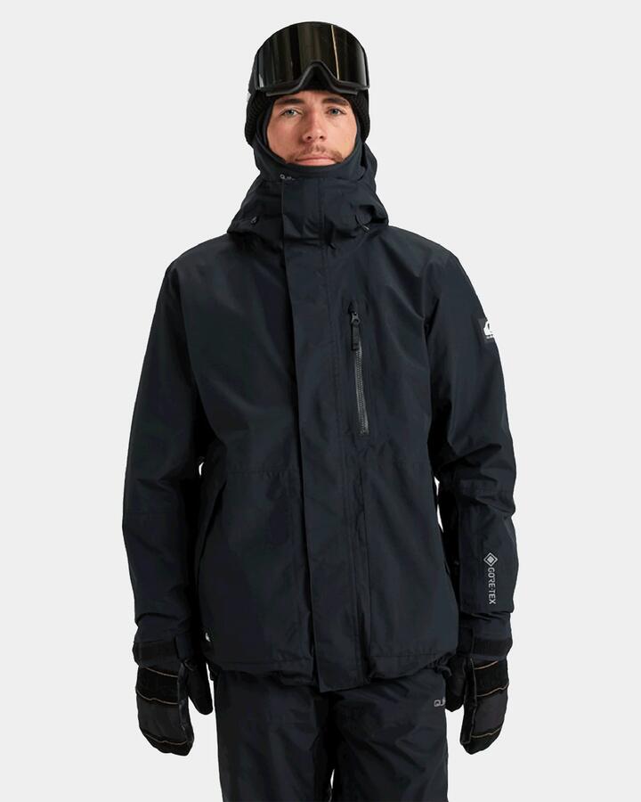 Image of Coats & Jackets. Product name - Quiksilver Mens Mission Gore-Tex Snow Jacket True Black in True Black colour by brand - Quiksilver