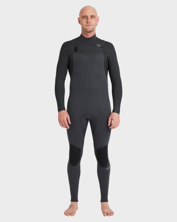 Image of Wetsuits. Product name - Billabong Mens 3/2Mm Furnace Natural Chest Zip Wetsuit Stealth in Stealth colour by brand - Billabong
