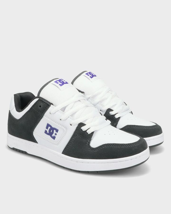 Image of Shoes. Productname: DC Shoes Mens Manteca 4 Skate Shoes Grey/White/Purple - in Grey/White/Purple colour by brand - DC Shoes