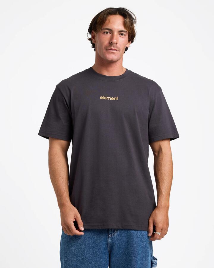 Image of T-Shirts. Productname: Element Mens Lowcase T-Shirt Off Black - in Off Black colour by brand - Element
