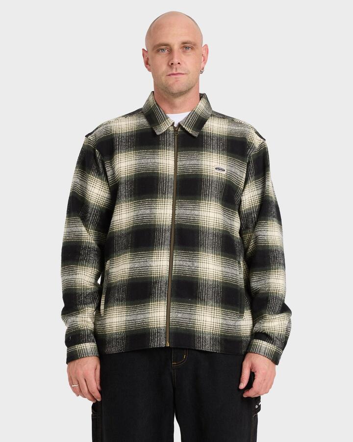 Image of Coats & Jackets. Productname: Billabong Mens Bad Dog Flannel Jacket Black - in Black colour by brand - Billabong