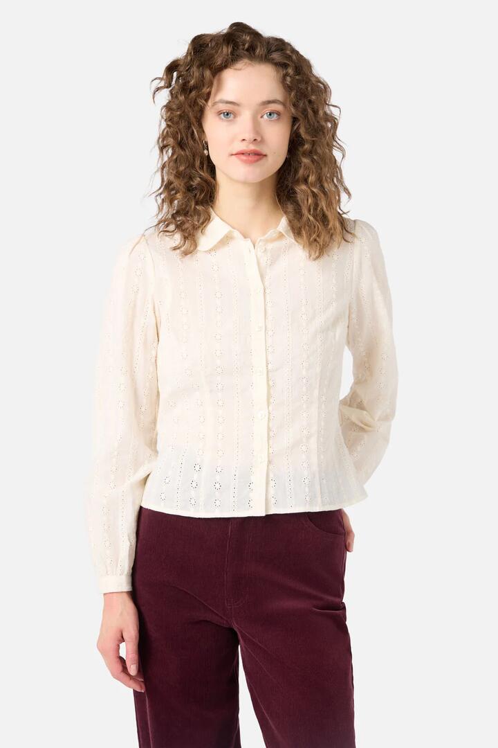 Image of Blouses. Productname: Evelyn Blouse in Cream colour by brand - Princess Highway