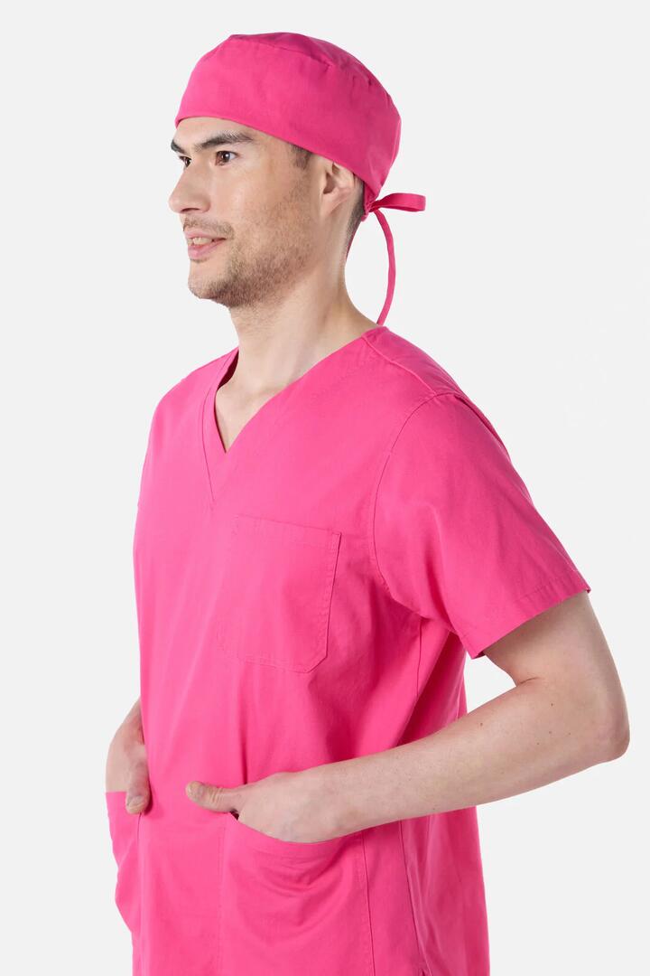 Image of a model wearing Uniforms & Workwear. Productname: Scrubs With Love Berry Scrub Hat in Berry colour by brand - Scrubs With Love