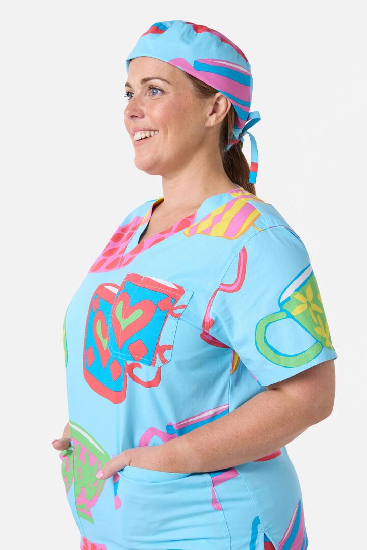 Image of Hats. Product name - Tea Break Scrub Hat in Blue colour by brand - Gorman