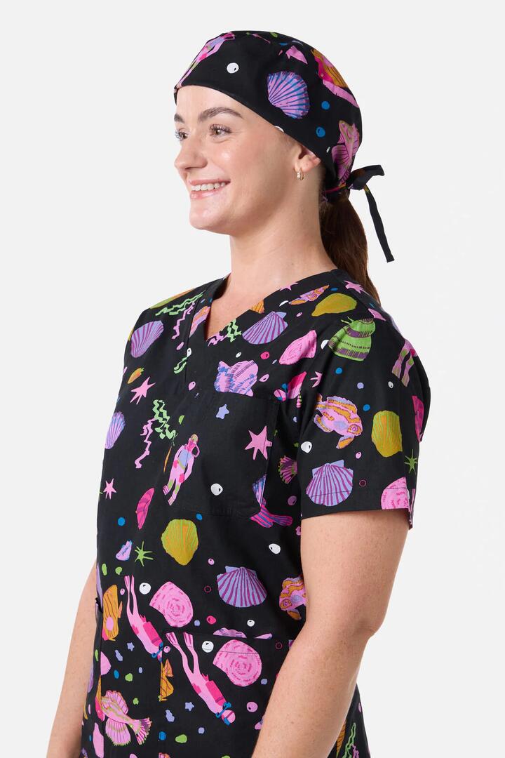Image of Hats. Product name - Deep Dive Scrub Hat in Black colour by brand - Gorman