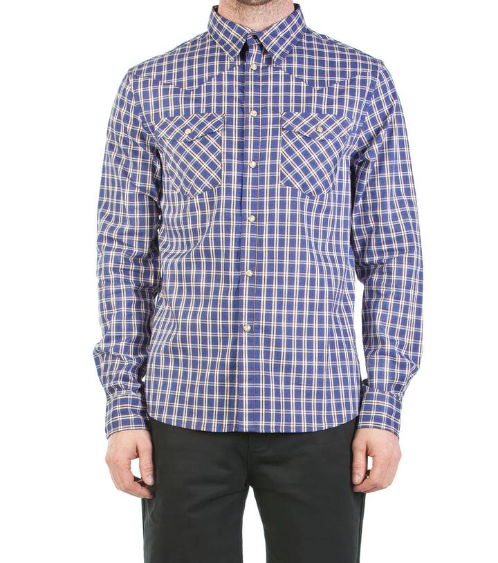 Image of Shirts. Productname: Mark Western Shirt in Navy colour by brand - Dangerfield