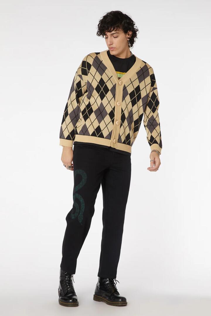 Image of Jeans. Productname: Snake Denim Unisex Jeans in Black colour by brand - Dangerfield