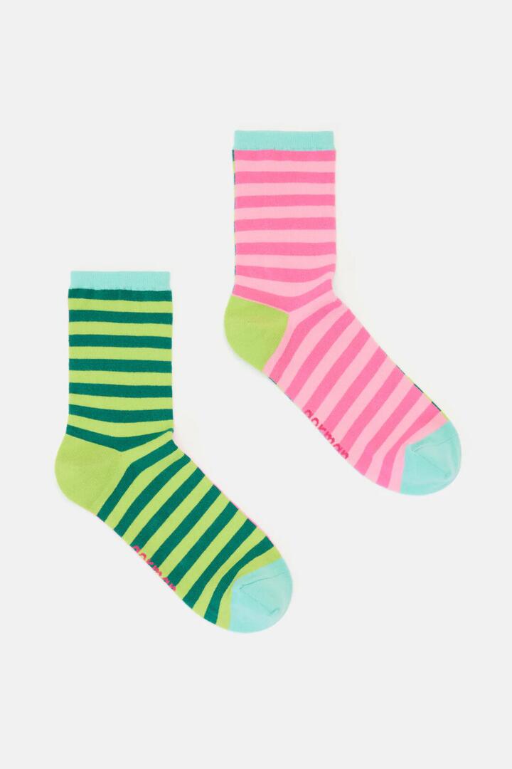 Image of Socks. Product name - Linea Stripe Crew Sock W in Multi colour by brand - Gorman