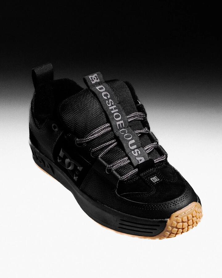 Image of Shoes. Product name - DC Shoes Mens Lynx Og Skate Shoes Black/Gum in Black/Gum colour by brand - DC Shoes