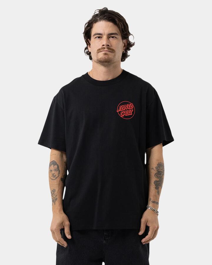Image of T-Shirts. Product name - Santa Cruz Mens Os Opus Dot Screaming Hand T-Shirt Black in Black colour by brand - Santa Cruz
