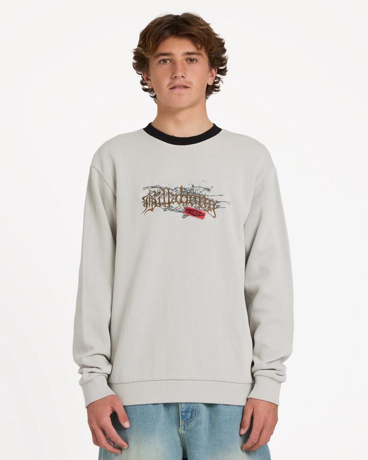 Image of Accessories. Product name - Billabong Mens Immortal Core Crew Neck Fog in Fog colour by brand - Billabong