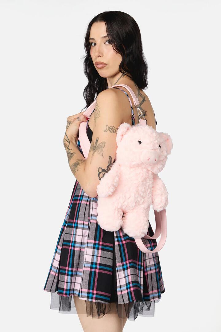 Image of Bags. Productname: Plush Pig Backpack in Pink colour by brand - Dangerfield