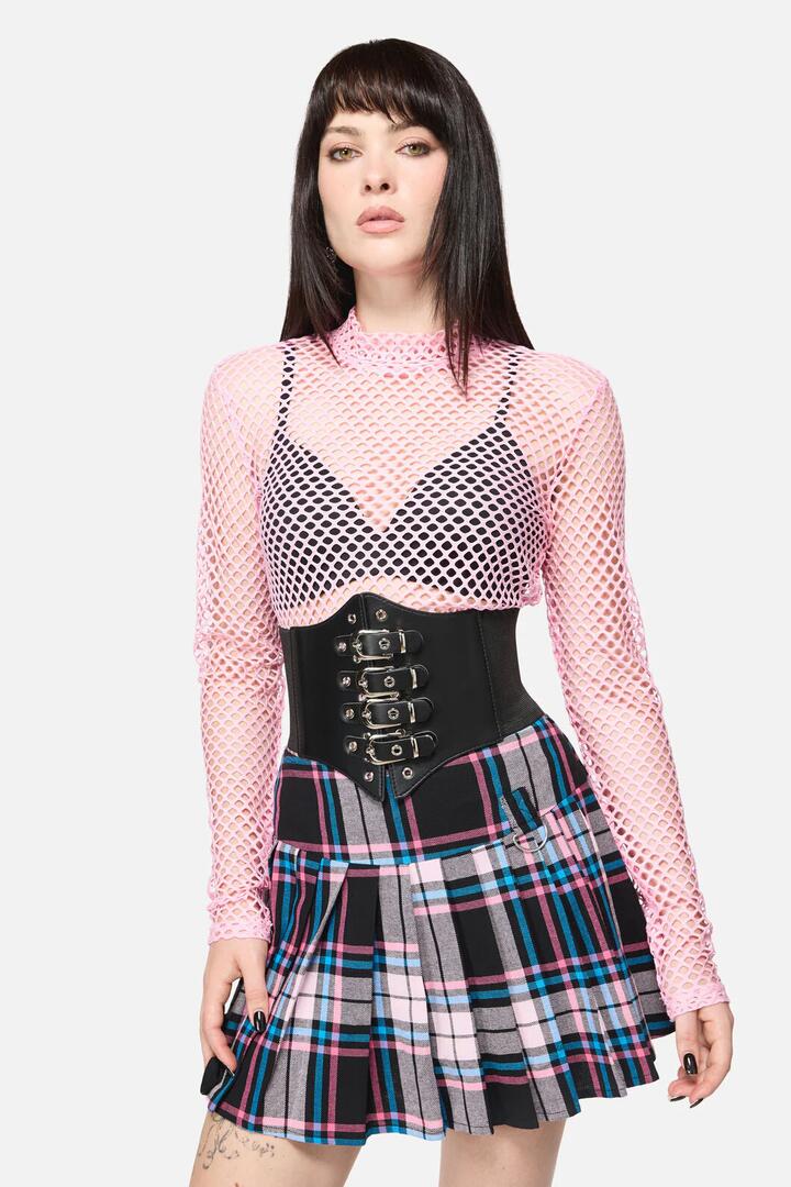 Image of Belts. Productname: Four Buckle Waist Belt in Black colour by brand - Dangerfield