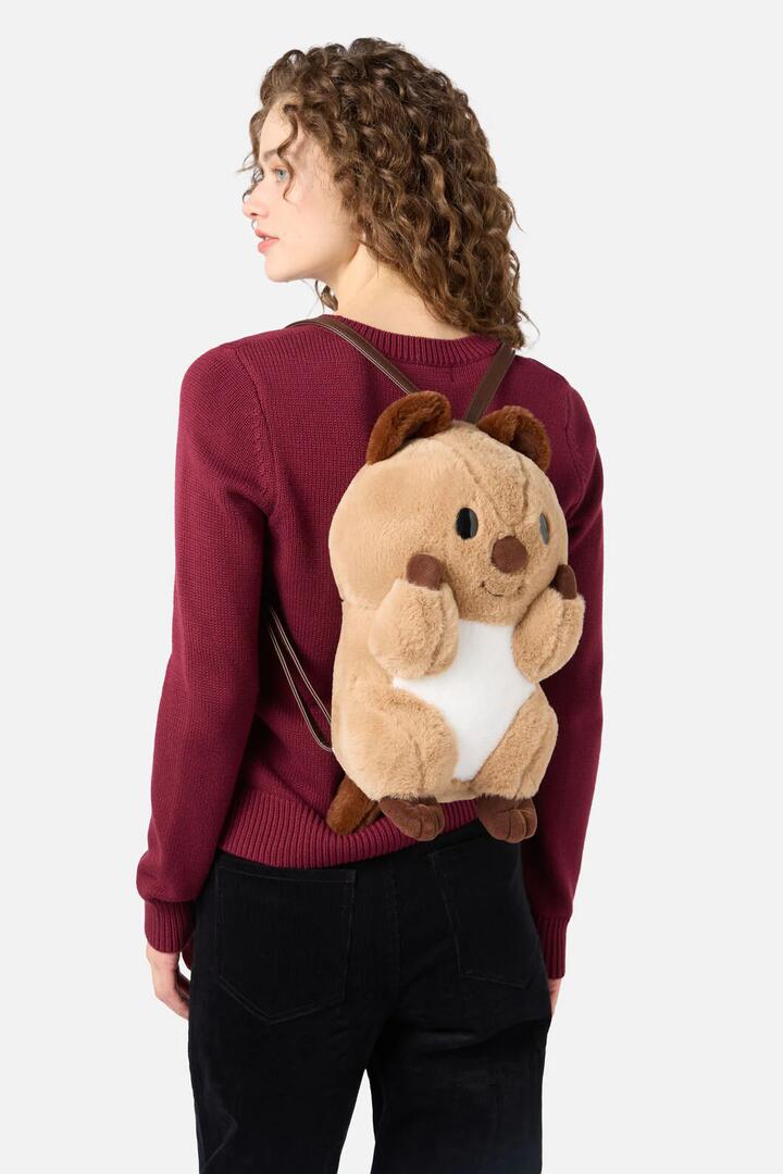 Image of Bags. Productname: Plush Quokka Backpack in Tan colour by brand - Princess Highway
