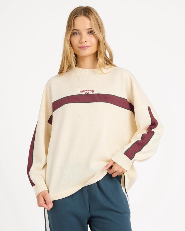 Image of Accessories. Product name - Billabong Womens Endless Ease Crew Neck Salt Crystal in Salt Crystal colour by brand - Billabong