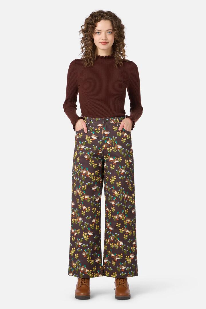 Image of Jeans. Productname: Sweet Ducks Drill Jean in Chocolate colour by brand - Princess Highway