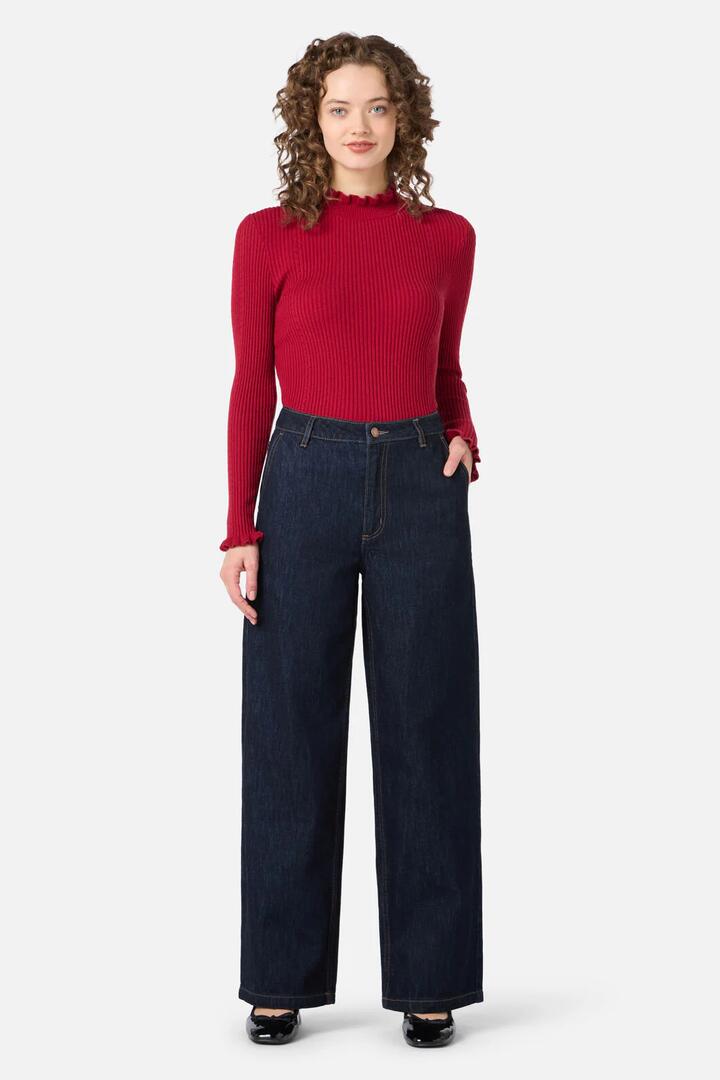 Image of Jeans. Productname: Phillipa Relaxed Jean in Blue Denim colour by brand - Princess Highway