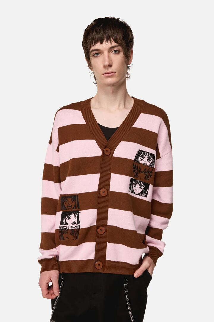 Image of Cardigans. Productname: Increasing Silence Cardi in Pink/Brown colour by brand - Black Friday