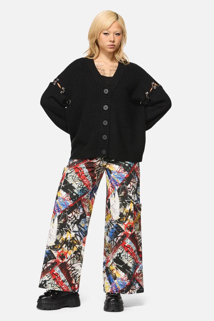 Image of Cardigans. Productname: Riot O-Ring Cardigan in Black colour by brand - Black Friday