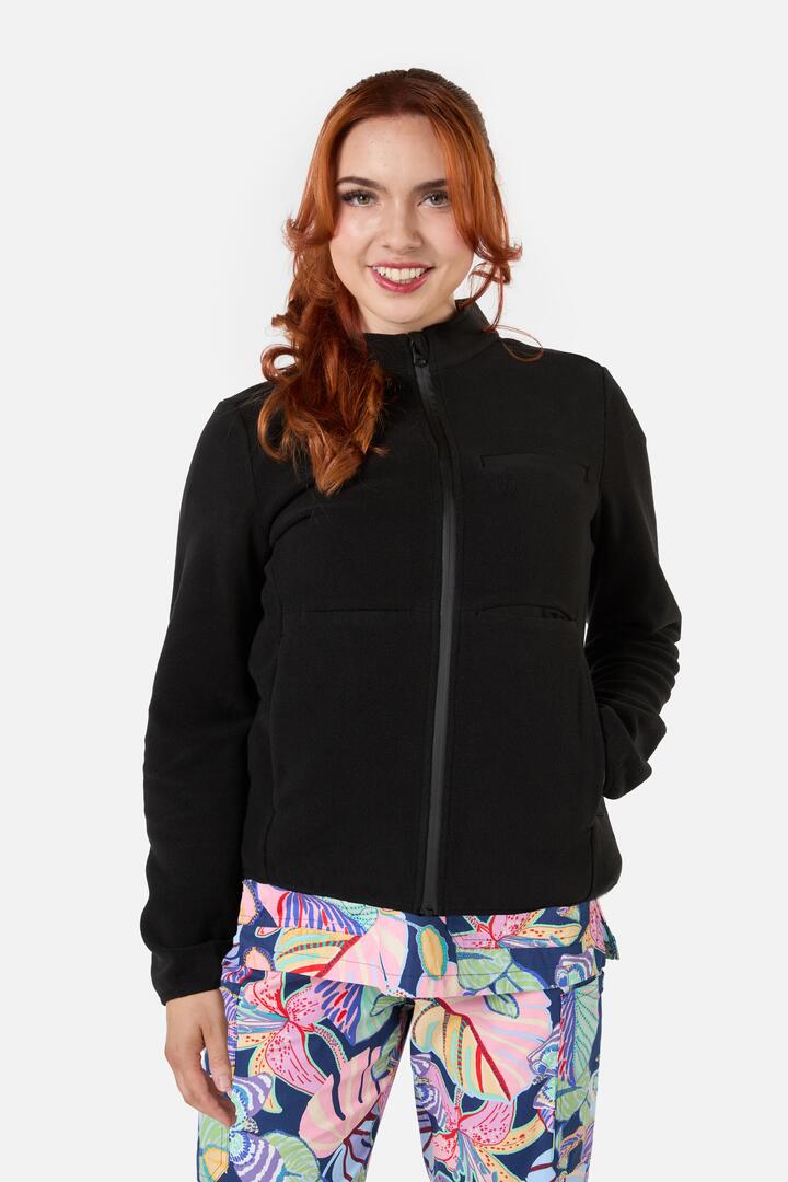 Image of Coats & Jackets. Product name - Scrubs Black Micro Polar Fleece Jacket in Black colour by brand - Gorman