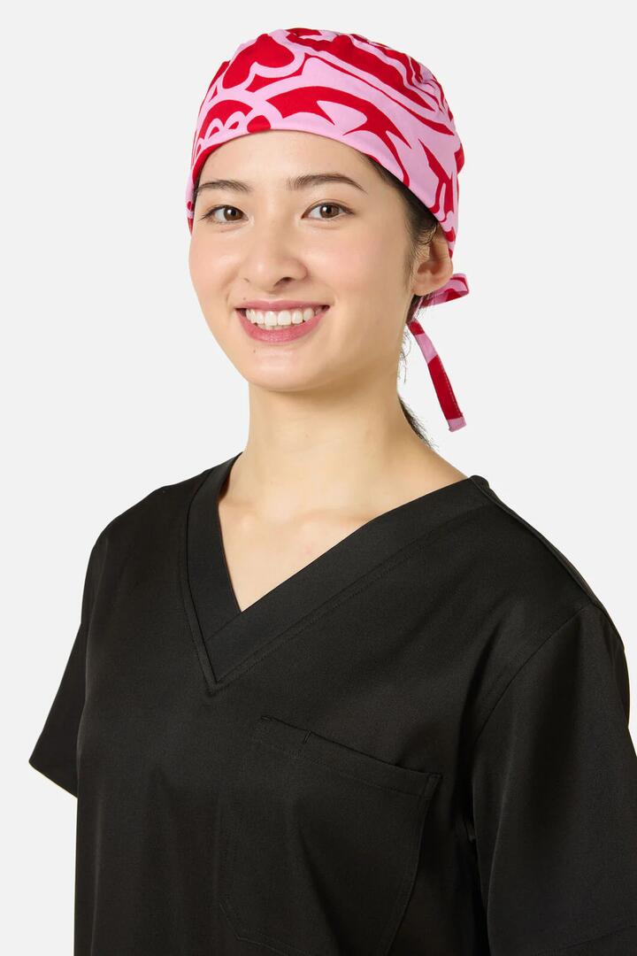 Image of Hats. Product name - Queen Of Hearts Scrub Hat in Pink colour by brand - Gorman