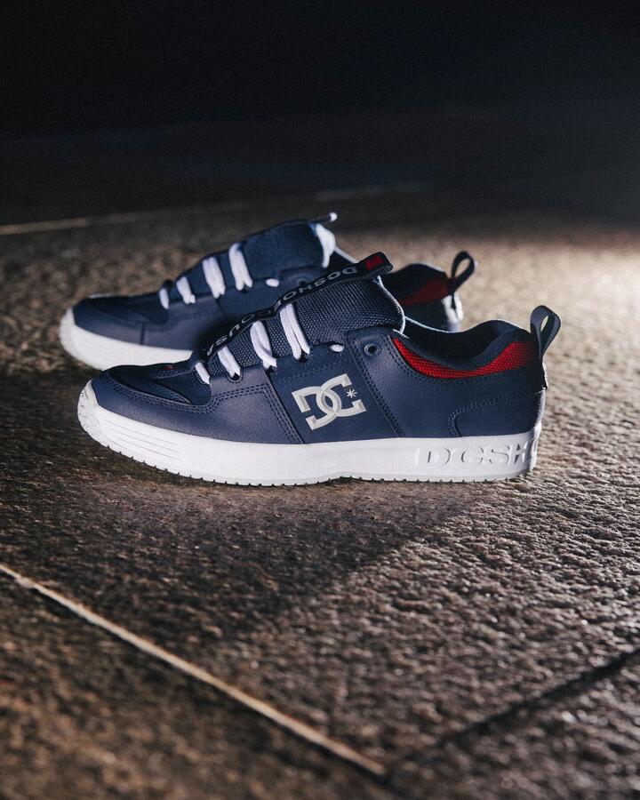 Image of Sneakers. Product name - DC Shoes Mens Lynx Og Sneakers Navy/Red in Navy/Red colour by brand - DC Shoes