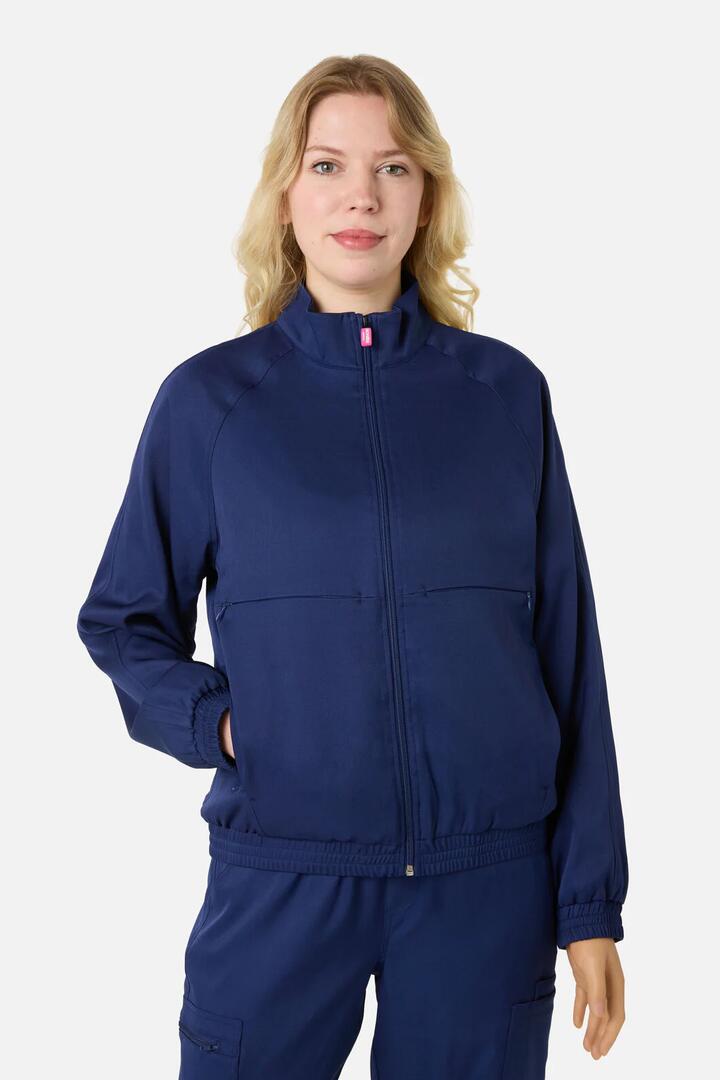 Image of Coats & Jackets. Product name - Scrub Womens Navy Zip Up Jacket in Navy colour by brand - Scrubs With Love