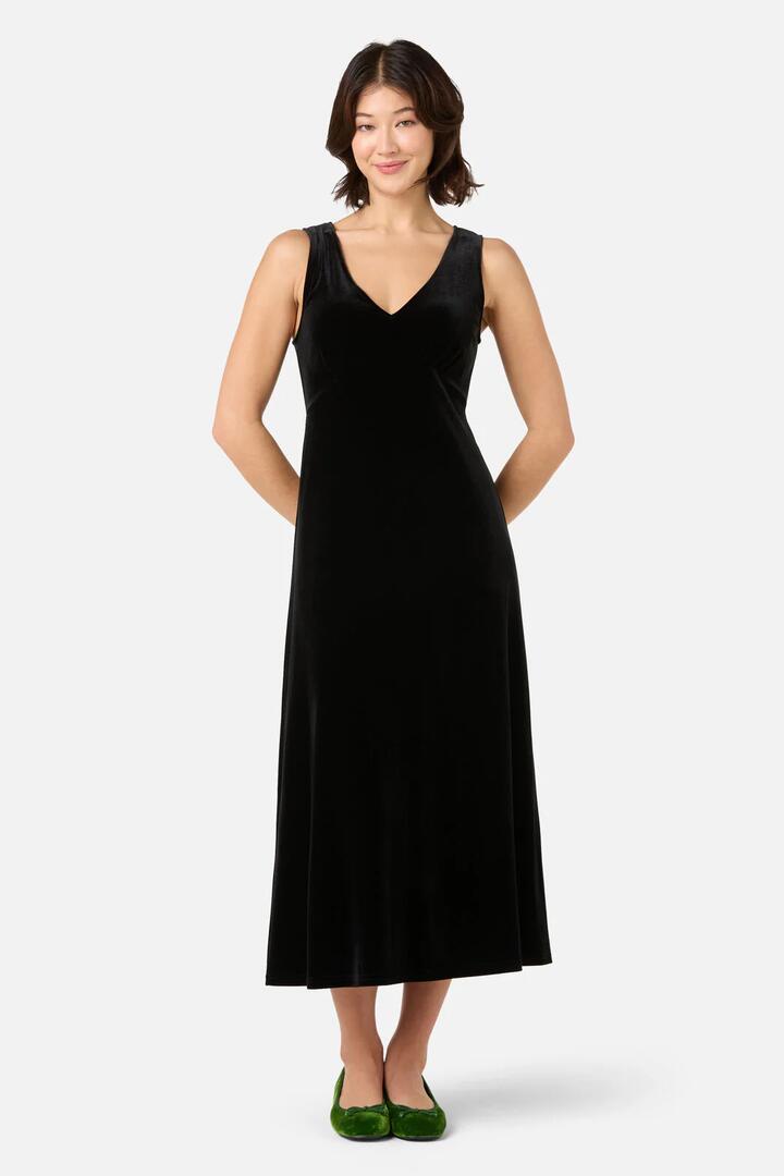 Image of Dresses. Productname: Roxy Velvet Midi Dress in Plum colour by brand - Princess Highway