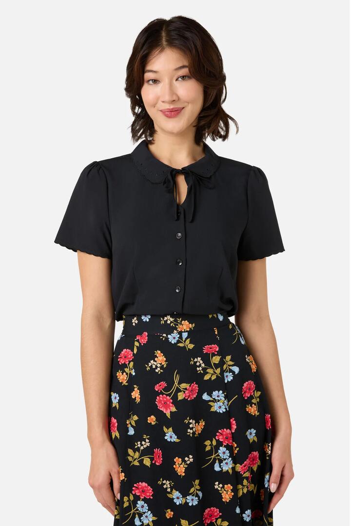 Image of Blouses. Productname: Josephine Blouse in Black colour by brand - Princess Highway