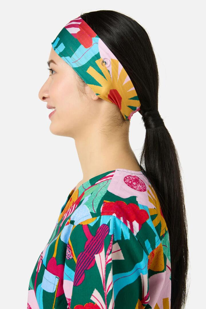 Image of Hats. Product name - Paper Blooms Scrub Headband in Green colour by brand - Gorman