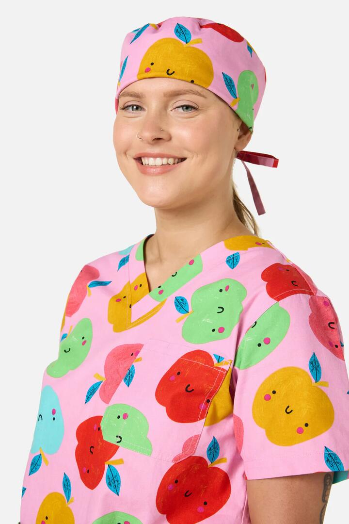 Image of Hats. Product name - She's Apples Scrub Hat in Pink colour by brand - Gorman