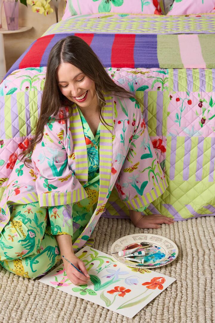 Image of Dresses. Product name - Electric Eden Bath Robe in Print colour by brand - Gorman