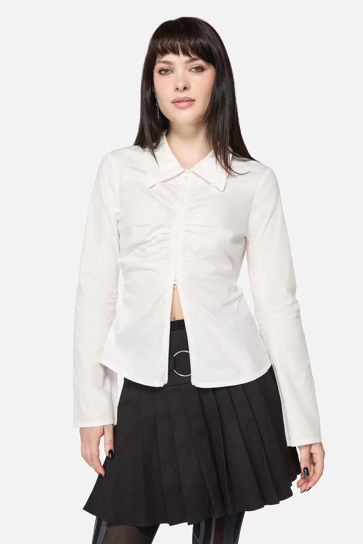 Image of Blouses. Productname: Avril LS Blouse in White colour by brand - Dangerfield