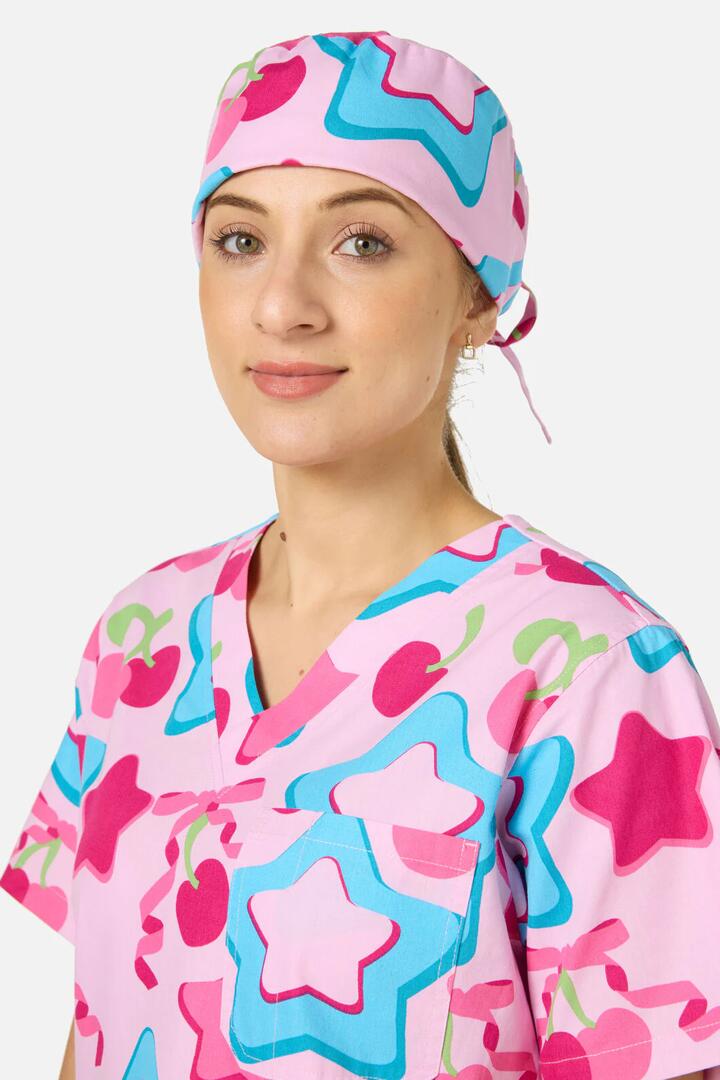 Image of Hats. Productname: So Sweet Scrub Hat in Pink colour by brand - Scrubs With Love